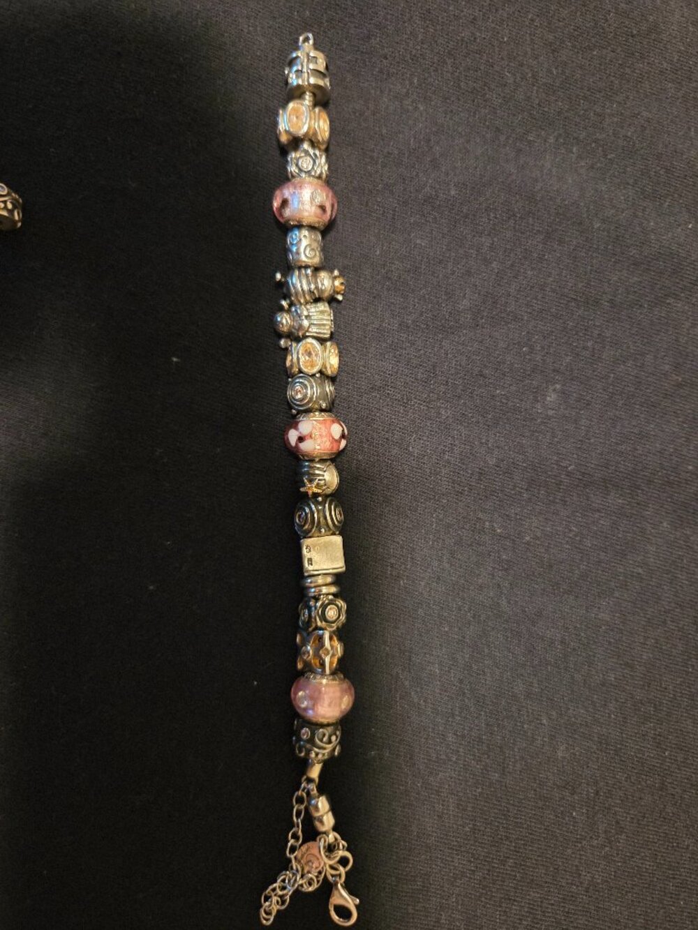 Pandora bracelet with charms
